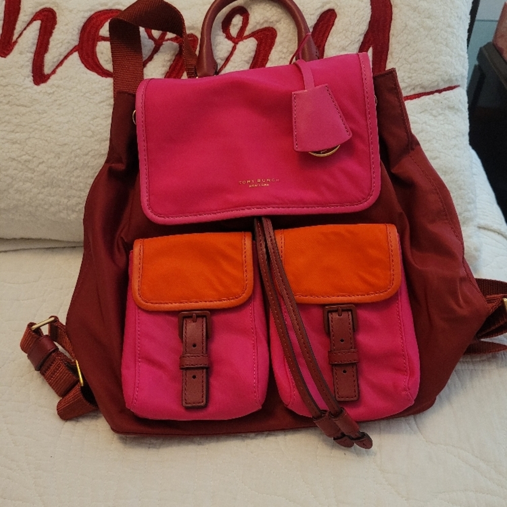 Tory Burch Pink and Red Women's Backpack